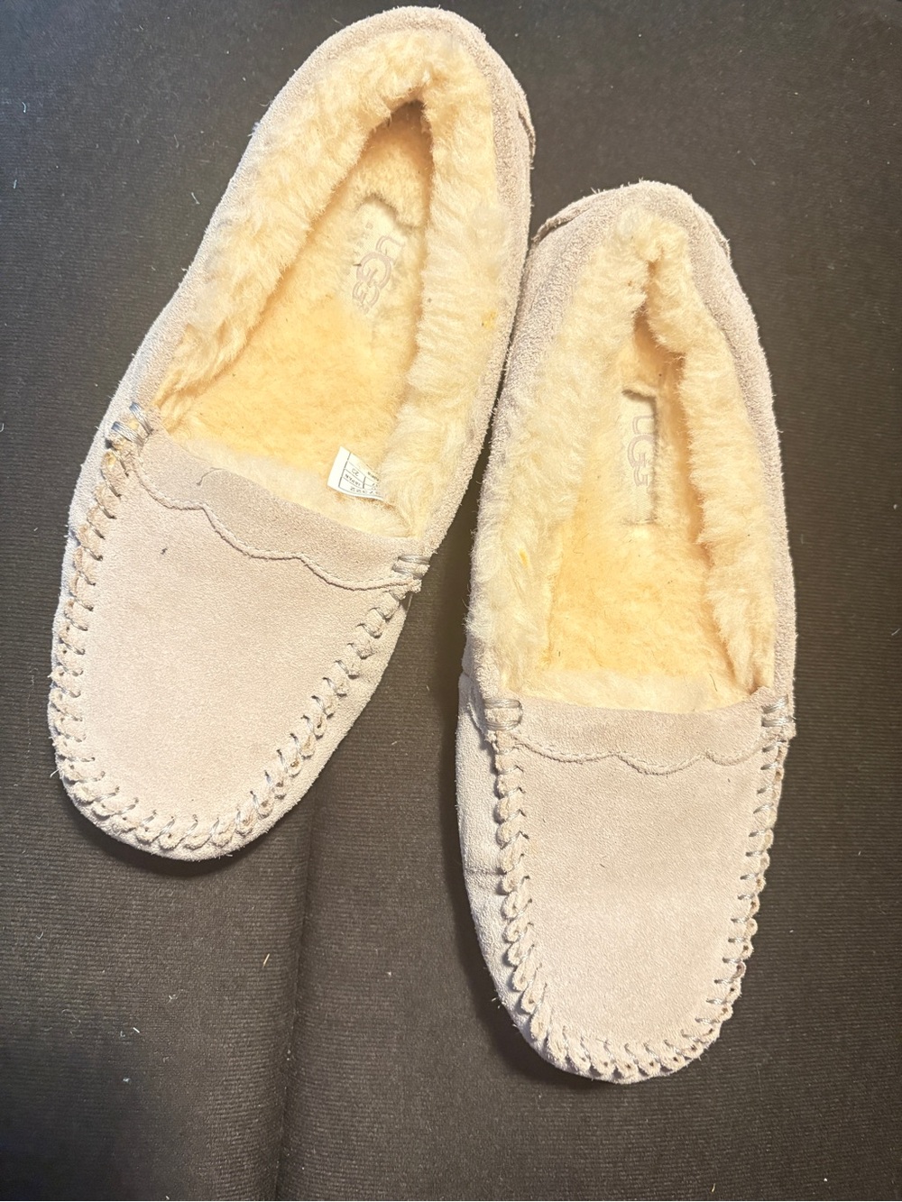 UGG Slip-On Suede Slippers in Tan